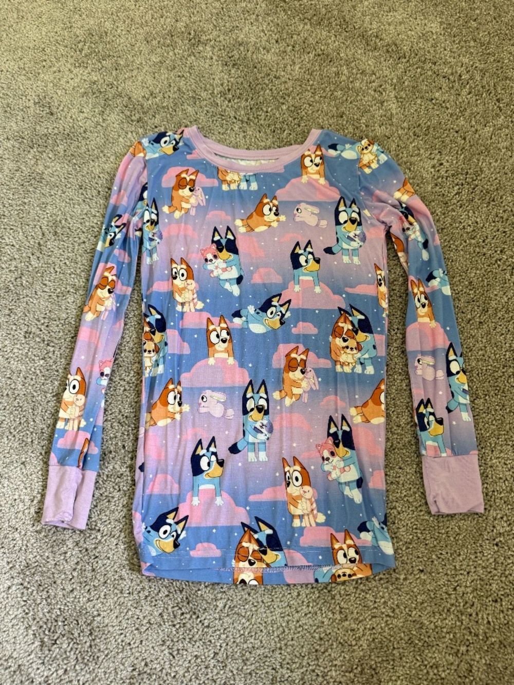 Little Sleepies Long Sleeve PJ Top in Bluey Sleepy Time